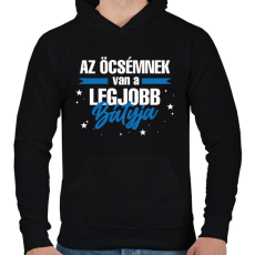 PRINTFASHION Legjobb báty - Férfi kapucnis pulóver - Fekete
