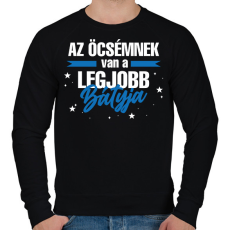 PRINTFASHION Legjobb báty - Férfi pulóver - Fekete