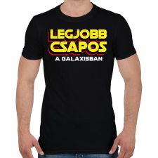 PRINTFASHION LEGJOBB CSAPOS A GALAXISBAN - Férfi póló - Fekete férfi póló