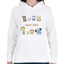 PRINTFASHION Legjobb dajka - Női kapucnis pulóver - Fehér női pulóver, kardigán