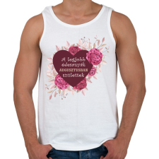 PRINTFASHION Legjobb édesanyák augusztus - Férfi atléta - Fehér atléta, trikó