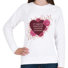 PRINTFASHION Legjobb édesanyák július - Női pulóver - Fehér