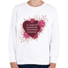 PRINTFASHION Legjobb édesanyák március - Gyerek pulóver - Fehér