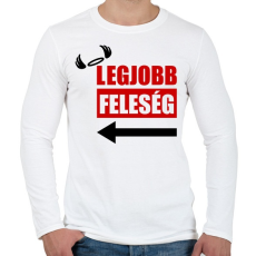 PRINTFASHION Legjobb feleség - Férfi hosszú ujjú póló - Fehér