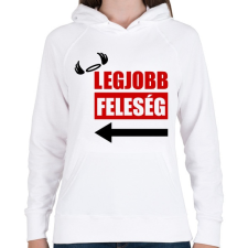 PRINTFASHION Legjobb feleség - Női kapucnis pulóver - Fehér női pulóver, kardigán