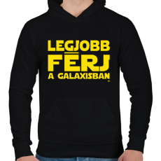 PRINTFASHION Legjobb férj a Galaxisban Star Wars páros póló - Férfi kapucnis pulóver - Fekete