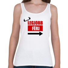 PRINTFASHION Legjobb férj - Női atléta - Fehér női trikó