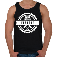 PRINTFASHION Legjobb Festő - Férfi atléta - Fekete atléta, trikó