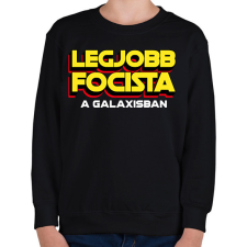PRINTFASHION LEGJOBB FOCISTA A GALAXISBAN - Gyerek pulóver - Fekete gyerek pulóver, kardigán