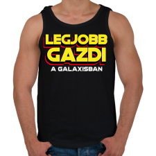 PRINTFASHION LEGJOBB GAZDI A GALAXISBAN - Férfi atléta - Fekete atléta, trikó