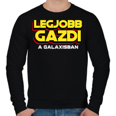 PRINTFASHION LEGJOBB GAZDI A GALAXISBAN - Férfi pulóver - Fekete