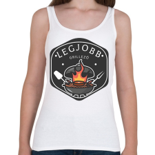 PRINTFASHION Legjobb grillező - Női atléta - Fehér női trikó