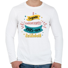 PRINTFASHION Legjobb gyógyszerész - Évszámmal - Férfi hosszú ujjú póló - Fehér