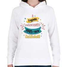 PRINTFASHION Legjobb gyógyszerész - Évszámmal - Női kapucnis pulóver - Fehér női pulóver, kardigán