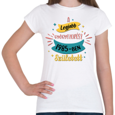 PRINTFASHION Legjobb gyógyszerész - Évszámmal - Női póló - Fehér