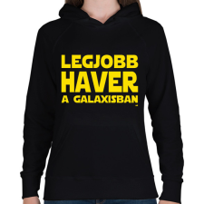 PRINTFASHION Legjobb haver a Galaxisban Star Wars - Női kapucnis pulóver - Fekete női pulóver, kardigán