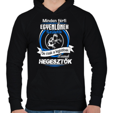 PRINTFASHION Legjobb hegesztő - Férfi kapucnis pulóver - Fekete
