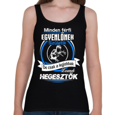 PRINTFASHION Legjobb hegesztő - Női atléta - Fekete női trikó