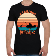 PRINTFASHION Legjobb horgász - Férfi póló - Fekete