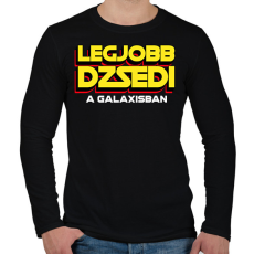 PRINTFASHION LEGJOBB JEDI A GALAXISBAN - Férfi hosszú ujjú póló - Fekete