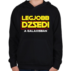 PRINTFASHION LEGJOBB JEDI A GALAXISBAN - Gyerek kapucnis pulóver - Fekete