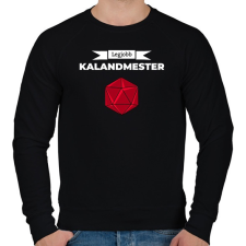 PRINTFASHION Legjobb Kalandmester - Férfi pulóver - Fekete férfi pulóver, kardigán