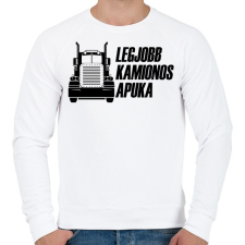 PRINTFASHION Legjobb kamionos apuka - Férfi pulóver - Fehér férfi pulóver, kardigán