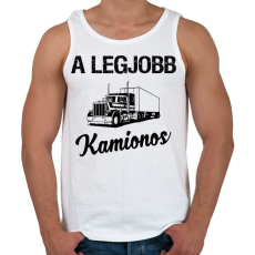 PRINTFASHION Legjobb kamionos - Férfi atléta - Fehér