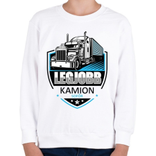 PRINTFASHION Legjobb kamionsofőr - Gyerek pulóver - Fehér gyerek pulóver, kardigán