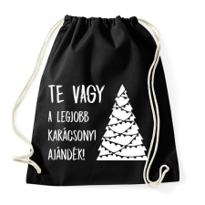 PRINTFASHION Legjobb karácsonyi ajándék fehér - Sportzsák, Tornazsák - Fekete tornazsák