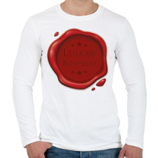 PRINTFASHION Legjobb könyvelő - Pecsét - Férfi hosszú ujjú póló - Fehér férfi póló