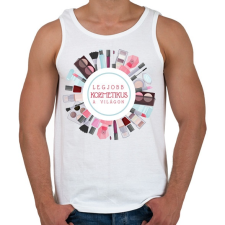 PRINTFASHION Legjobb kozmetikus a világon - Férfi atléta - Fehér atléta, trikó