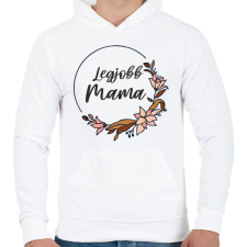 PRINTFASHION Legjobb mama - Férfi kapucnis pulóver - Fehér férfi pulóver, kardigán