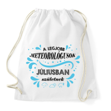 PRINTFASHION Legjobb meteorológus - Hónappal - Sportzsák, Tornazsák - Fehér tornazsák