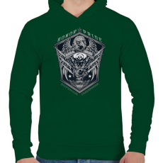 PRINTFASHION Legjobb motor - Férfi kapucnis pulóver - Sötétzöld