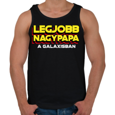 PRINTFASHION LEGJOBB NAGYPAPA A GALAXISBAN - Férfi atléta - Fekete