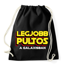 PRINTFASHION LEGJOBB PULTOS A GALAXISBAN - Sportzsák, Tornazsák - Fekete tornazsák