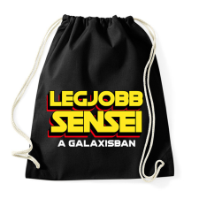 PRINTFASHION LEGJOBB SENSEI A GALAXISBAN - Sportzsák, Tornazsák - Fekete tornazsák