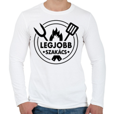 PRINTFASHION Legjobb szakács - Férfi hosszú ujjú póló - Fehér