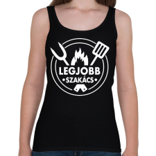 PRINTFASHION Legjobb szakács - Női atléta - Fekete női trikó