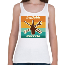 PRINTFASHION Legjobb szerelő - Női atléta - Fehér női trikó