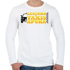PRINTFASHION Legjobb taxis apuka - Férfi hosszú ujjú póló - Fehér férfi póló