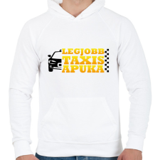 PRINTFASHION Legjobb taxis apuka - Férfi kapucnis pulóver - Fehér férfi pulóver, kardigán