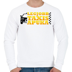 PRINTFASHION Legjobb taxis apuka - Férfi pulóver - Fehér