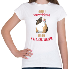 PRINTFASHION Legjobb terápia - Tengerimalac - Női póló - Fehér