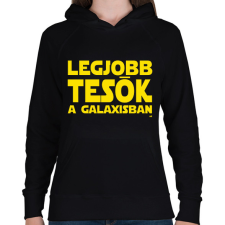 PRINTFASHION Legjobb tesók a Galaxisban Star Wars - Női kapucnis pulóver - Fekete női pulóver, kardigán