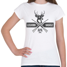 PRINTFASHION Legjobb Vadász Apa - Női póló - Fehér női póló