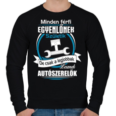 PRINTFASHION Legjobbak lesznek autószerelők - Férfi pulóver - Fekete