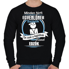 PRINTFASHION Legjobbak lesznek edzők - Férfi pulóver - Fekete