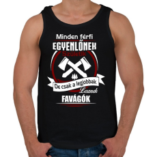 PRINTFASHION Legjobbak lesznek favágók - Férfi atléta - Fekete